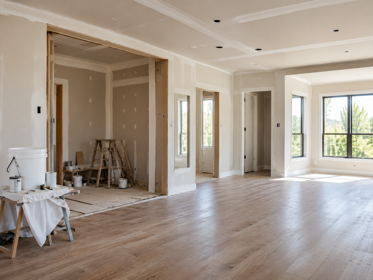 Interior renovation project in progress
